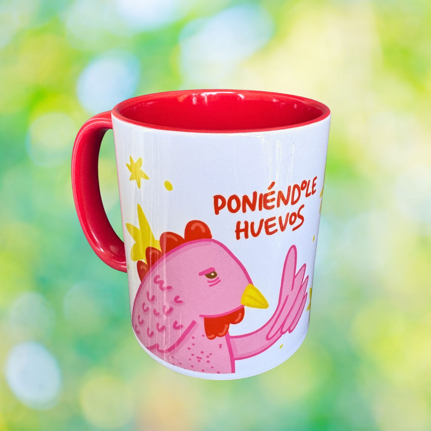 Taza Poniéndole Huevos