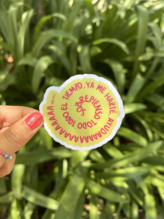 Sticker Sobre pienso todo